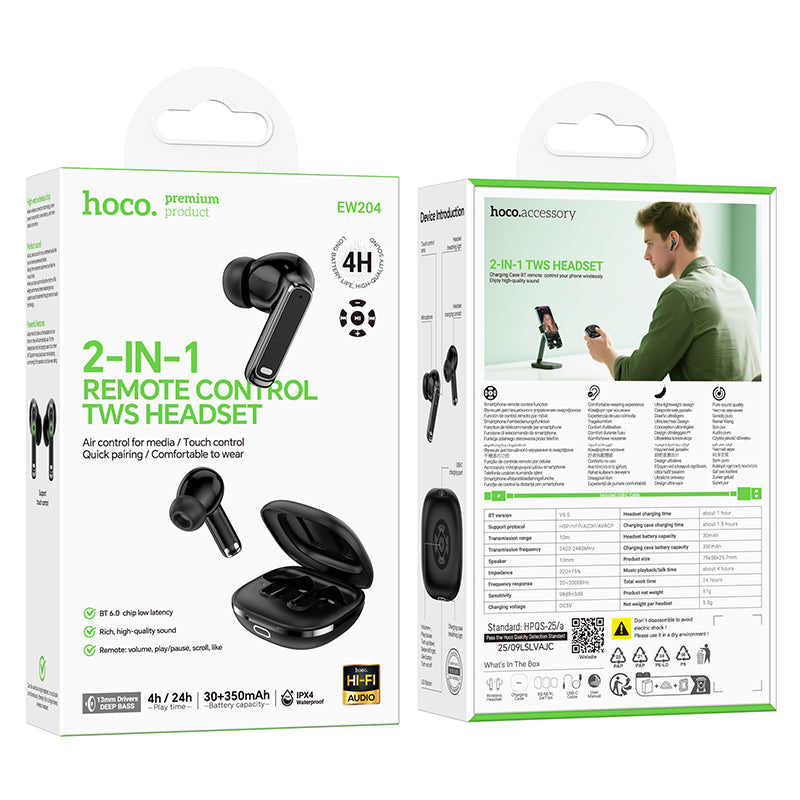 Hoco EW204 2in 1 True Wireless Bluetooth